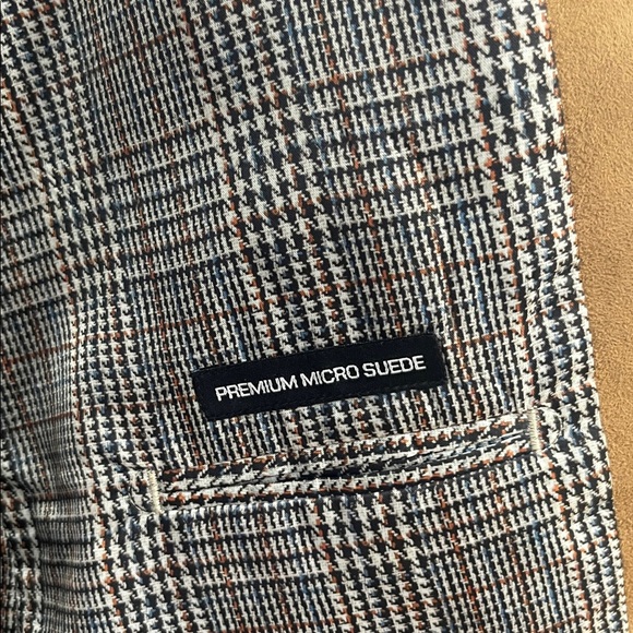 Linea Uomo Microsuede Blazer Tan elbow Patches 48R - Picture 4 of 8